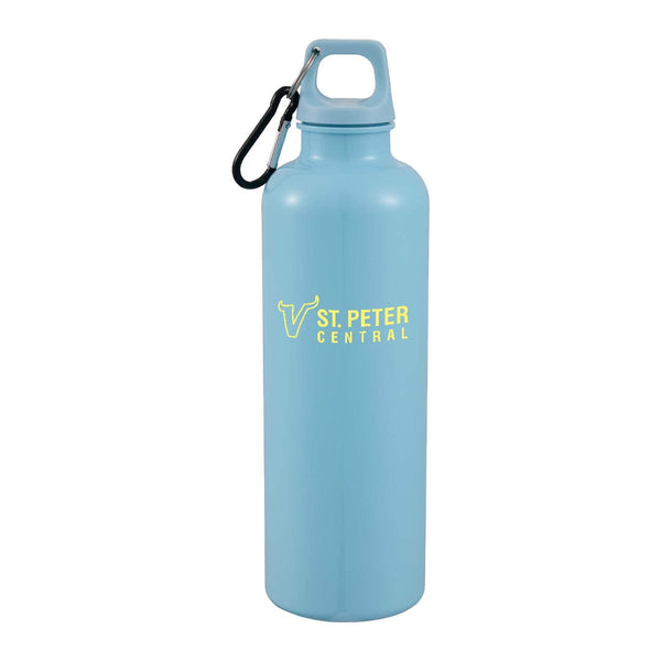 Add Your Logo: Game Day Recycled Water Bottle with Carabineer Clip 25oz