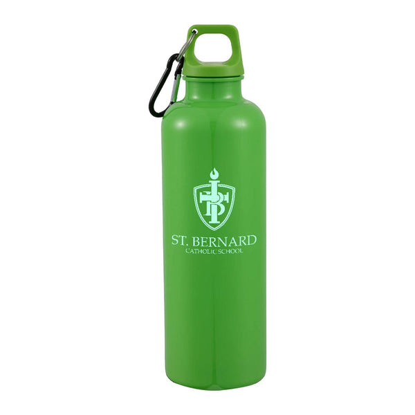 Add Your Logo: Game Day Recycled Water Bottle with Carabineer Clip 25oz