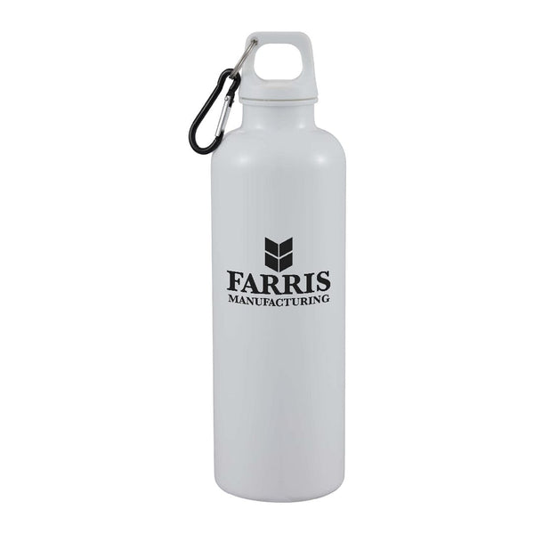 Add Your Logo: Game Day Recycled Water Bottle with Carabineer Clip 25oz