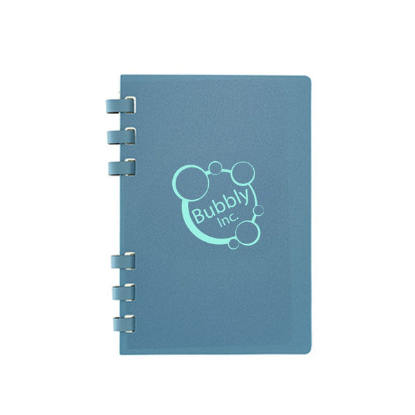 Add Your Logo: Recycled Plastic Cover 6-Ring Notebook with Lined Paper