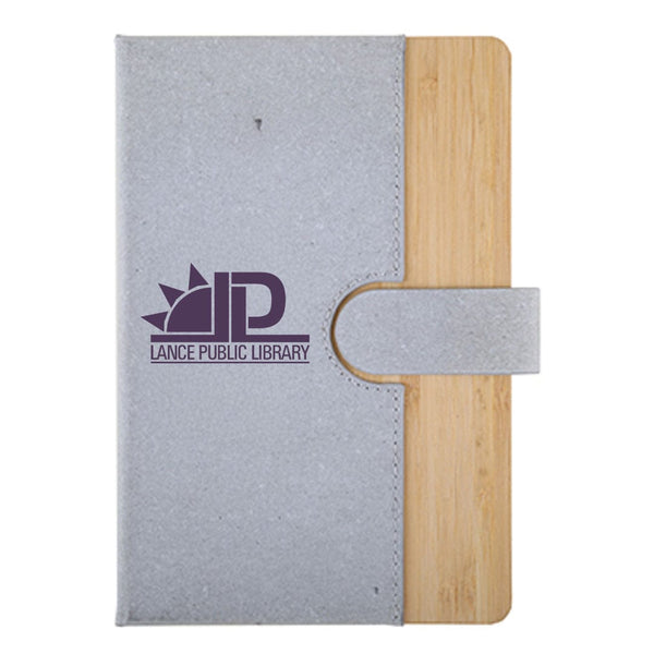 Add Your Logo: Executive Bamboo Journal With Magnet Close