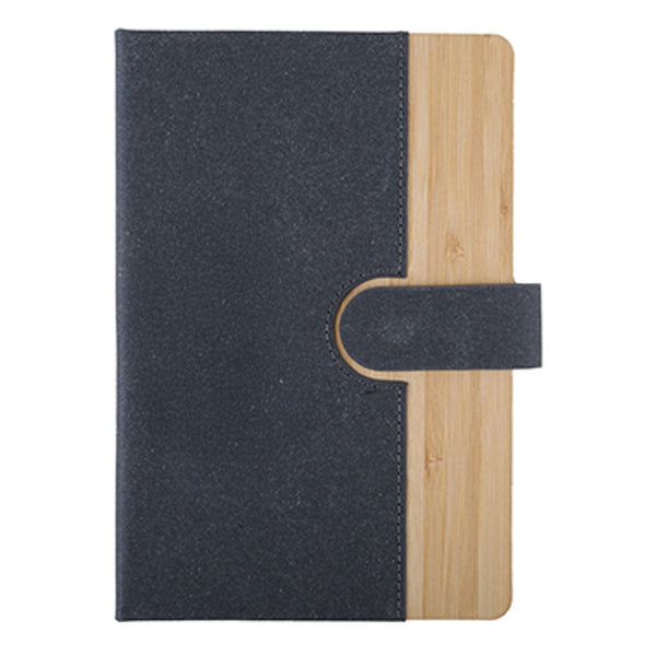 Add Your Logo: Executive Bamboo Journal With Magnet Close