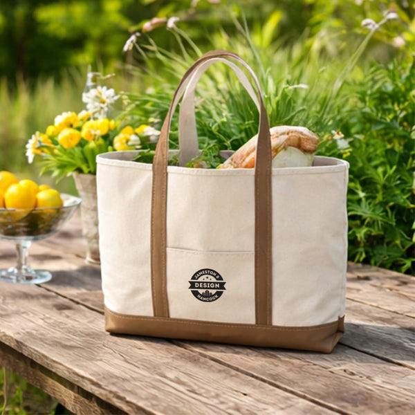 Add Your Logo: Voyage & View Canvas Tote