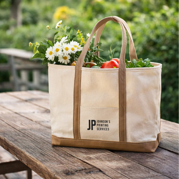 Add Your Logo: Voyage & View Canvas Tote