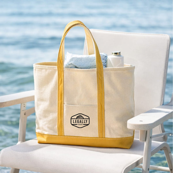 Add Your Logo: Voyage & View Canvas Tote
