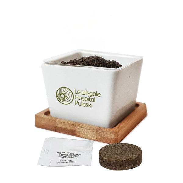 Add Your Logo: Verdant Root Ceramic Planter