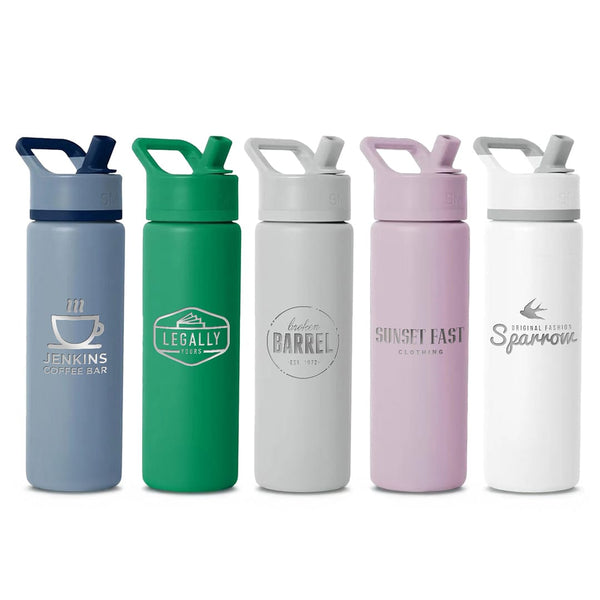 Add Your Logo: Simple Modern Summit Water Bottle 22oz Straw Lid