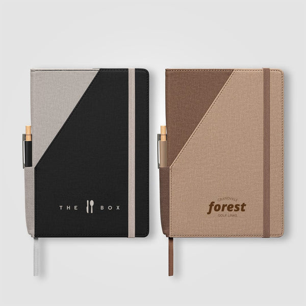 Add Your Logo: The Prestige Refillable Pen & Recycled Journal Set