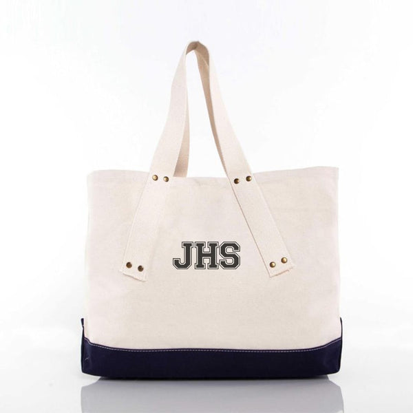 Add Your Logo: Studded Canvas Tote