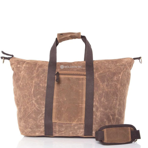 Add your Logo: Waxed Canvas Weekender Bag