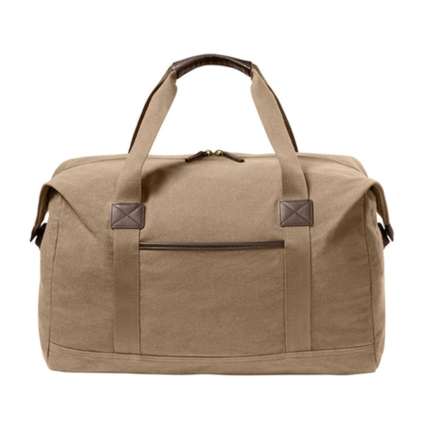 Add Your Logo: Port Authority® Washed Canvas Duffel