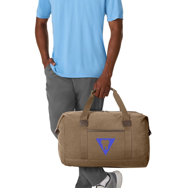 Add Your Logo: Port Authority® Washed Canvas Duffel