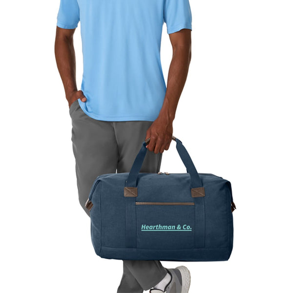 Add Your Logo: Port Authority® Washed Canvas Duffel