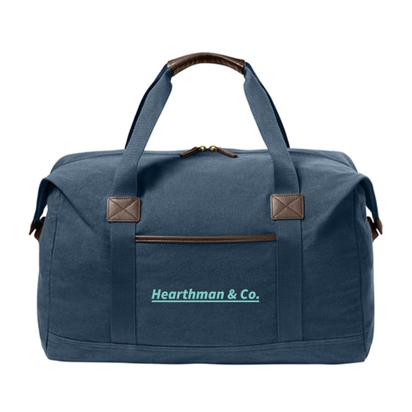 Add Your Logo: Port Authority® Washed Canvas Duffel