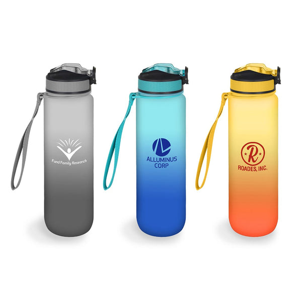 Add Your Logo: 32oz Gradient Flip Top Tritan Bottle
