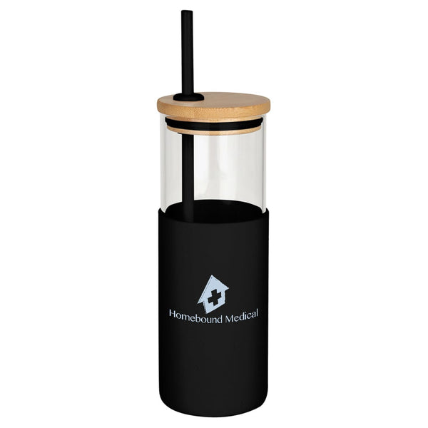Add Your Logo: 24oz Everyday Glass Tumbler w/ Straw