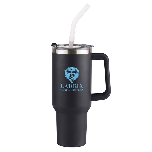 Add Your Logo: 40oz Big Day Insulated Travel Mug with Straw