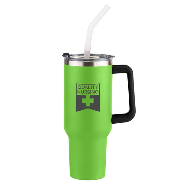 Add Your Logo: 40oz Big Day Insulated Travel Mug with Straw
