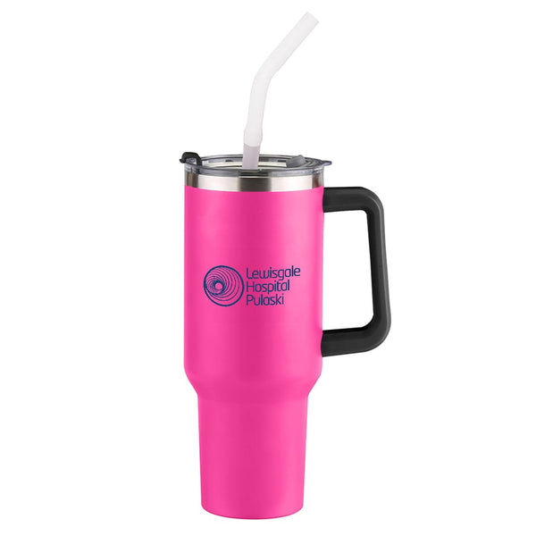 Add Your Logo: 40oz Big Day Insulated Travel Mug with Straw