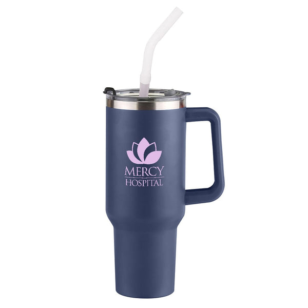Add Your Logo: 40oz Big Day Insulated Travel Mug with Straw