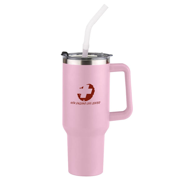 Add Your Logo: 40oz Big Day Insulated Travel Mug with Straw