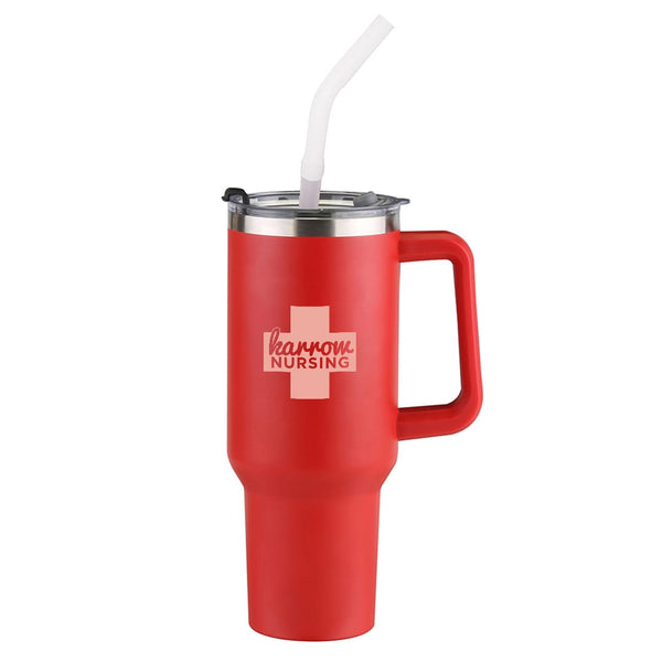 Add Your Logo: 40oz Big Day Insulated Travel Mug with Straw