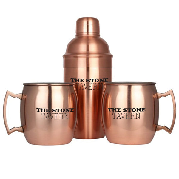 Add Your Logo: Cheers Copper Cocktail Gift Set