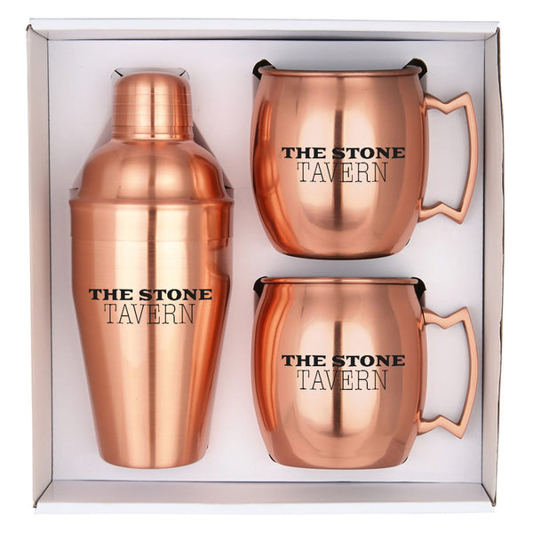 Add Your Logo: Cheers Copper Cocktail Gift Set