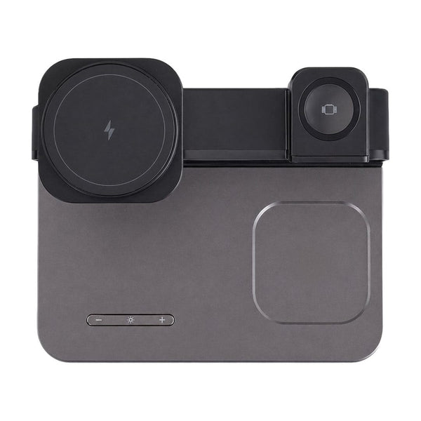 Add Your Logo: 3-in-1 MagSafe Wireless Charging Station Alarm Clock