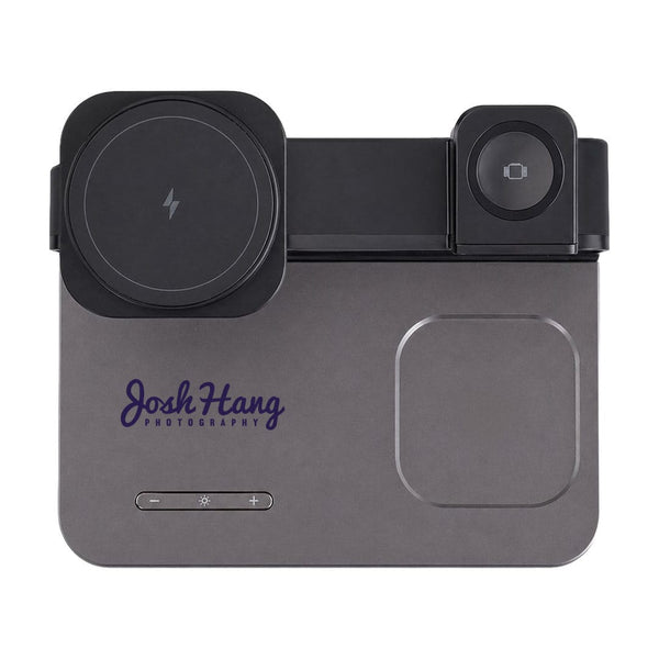 Add Your Logo: 3-in-1 MagSafe Wireless Charging Station Alarm Clock
