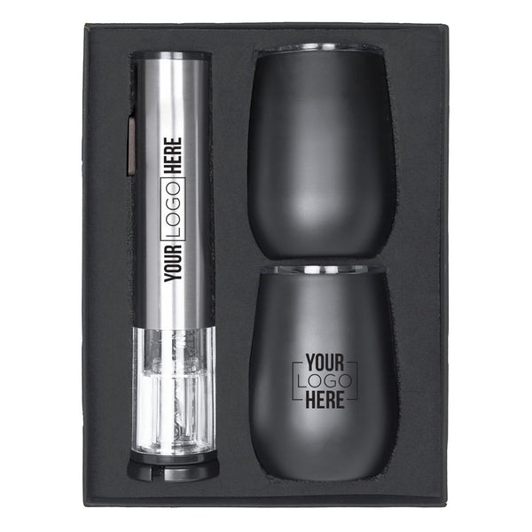 Add Your Logo: Uncork & Unwind Wine Gift Set