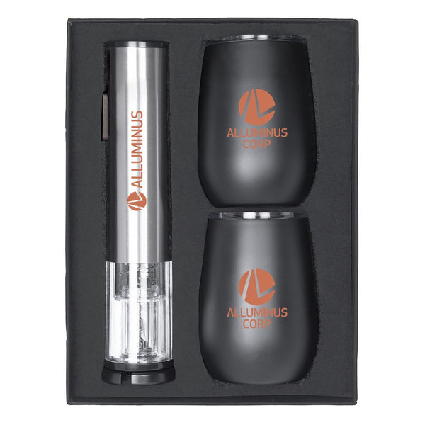 Add Your Logo: Uncork & Unwind Wine Gift Set