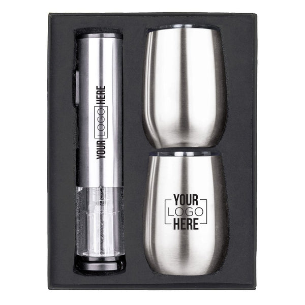 Add Your Logo: Uncork & Unwind Wine Gift Set