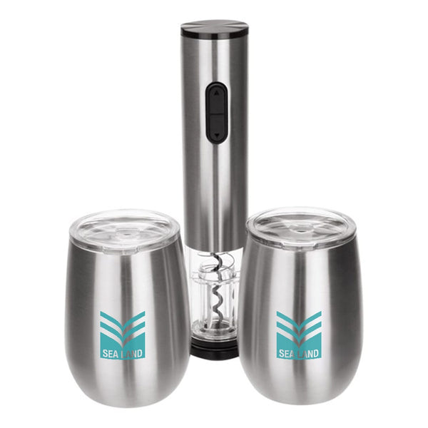 Add Your Logo: Uncork & Unwind Wine Gift Set