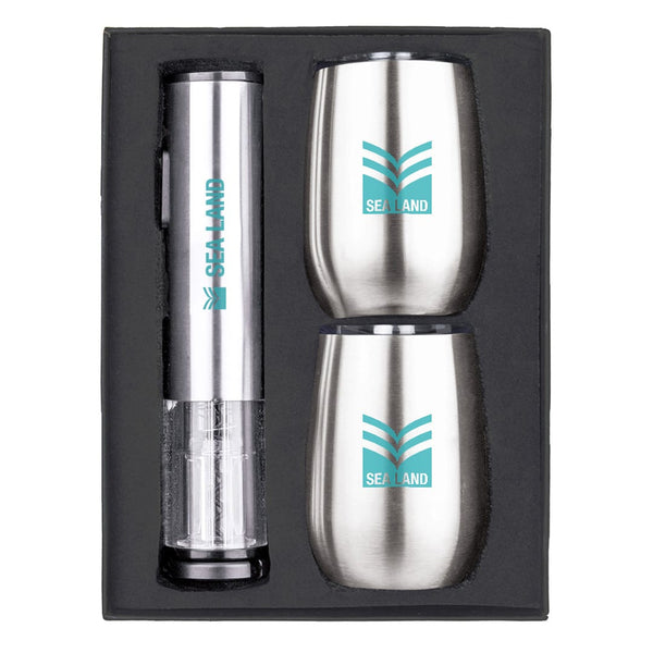Add Your Logo: Uncork & Unwind Wine Gift Set