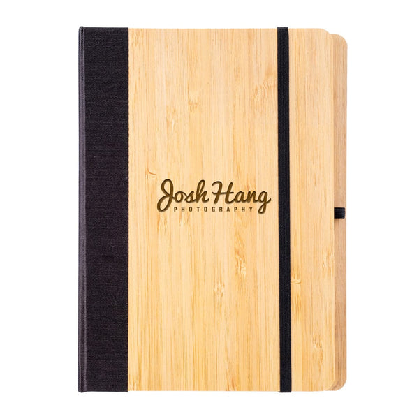 Add Your Logo: Natural Grain Bamboo Notebook