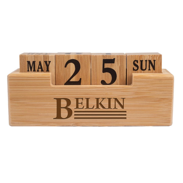 Add Your Logo: Evergreen Bamboo Perpetual Calendar