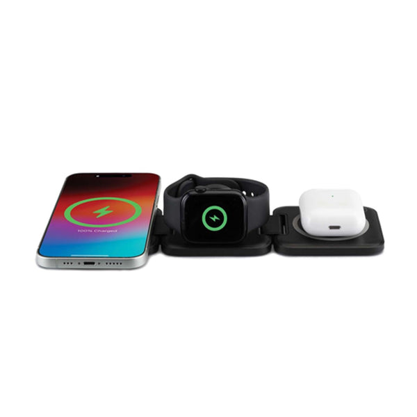 Add Your Logo: Fold & Go 3-in-1 Wireless Charging Station