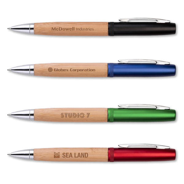 Add Your Logo: Helix Bamboo Twist Pen