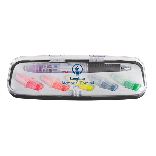 Add Your Logo: Highlight & Write Color Pen Set