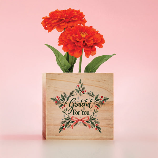 Appreciation Plant Cube - Grateful Holiday