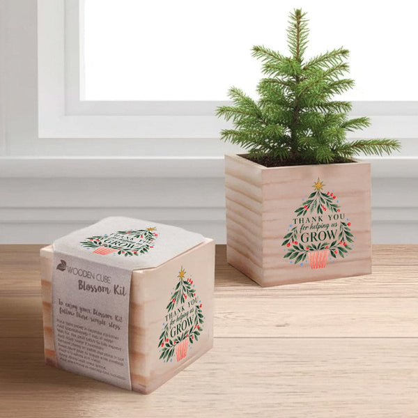 Appreciation Plant Cube - Thank You for Helping Us Grow Holiday