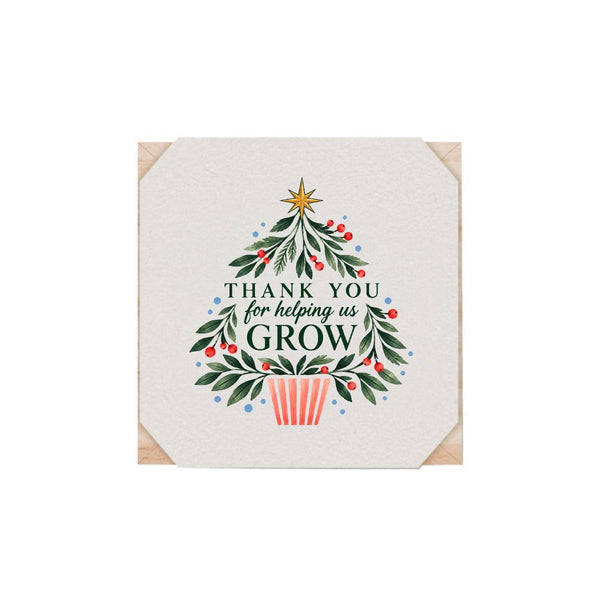 Appreciation Plant Cube - Thank You for Helping Us Grow Holiday