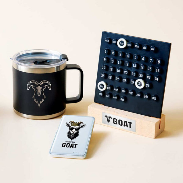 GOAT 365 Perpetual Desktop Calendar