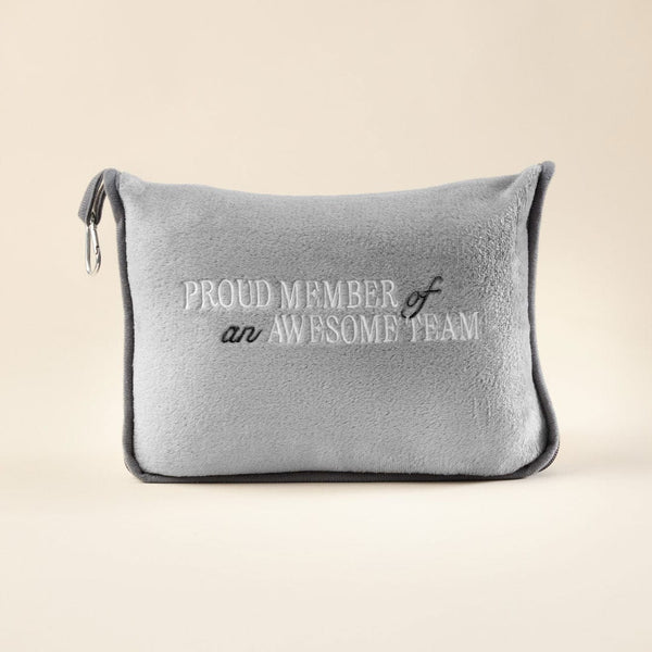 Luxe Travel Pillow Travel Blanket - Silver