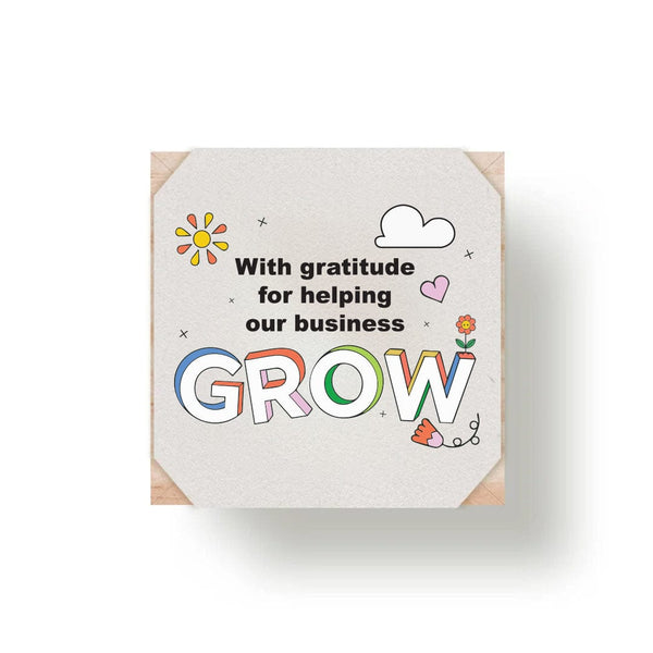 Growing Gratitude Plant Cube - Helping Our Business Grow