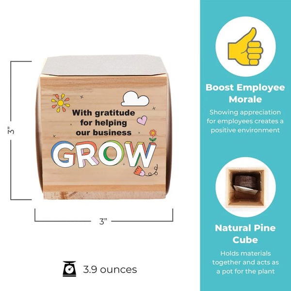 Growing Gratitude Plant Cube - Helping Our Business Grow