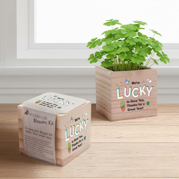 Growing Gratitude Plant Cube - Lucky to Have You