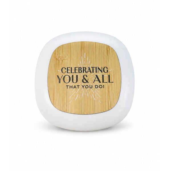 Personal Desktop Diffuser - Celebrating You, customizable branded health & beauty, front view