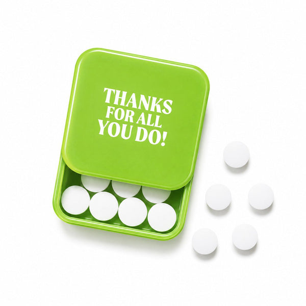 Mini Stocking Desk Drop - Thanks - Mints